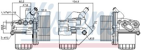 Радиатор масляный CITROEN JUMPER (250) (06-) 2.2 HDi (выр-во) NISSENS 90893