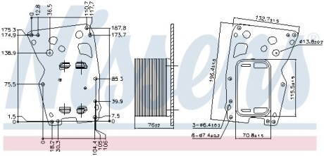 Радіатор масляний BMW F20/E90/F30/F32/F10 NISSENS 90902