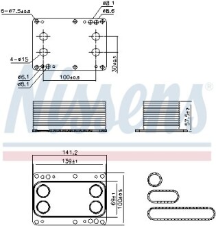 Радіатор масляний NISSAN/OPEL/RENAULT NISSENS 90921