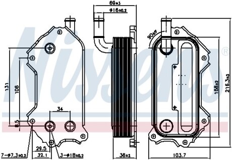 Радиатор масляный LEXUS IS/ TOYOTA AVENSIS, RAV 4 (выр-во) NISSENS 91117