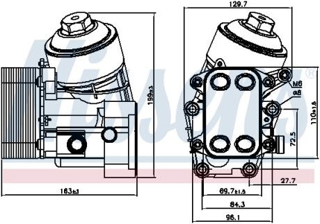 Радиатор масляный с корпусом VAG (выр-во) NISSENS 91154