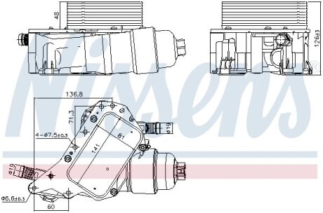 Радіатор охолодження оливи NISSENS 91339