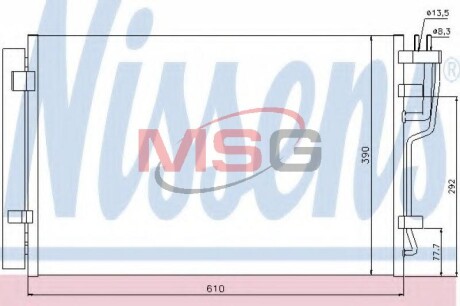 Конденсер кондиціонера NISSENS 940006