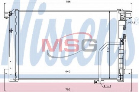 Радиатор кондиционера MERCEDES-BENZ SLK-CLASS W 172 (11-) (выр-во) NISSENS 940035