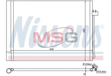 Конденсер кондиціонера NISSENS 940058