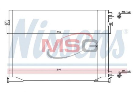 Конденсатор кондиционера OPEL VIVARO A (01-), RENAULT TRAFIC II (01-) (выр-во) NISSENS 940109