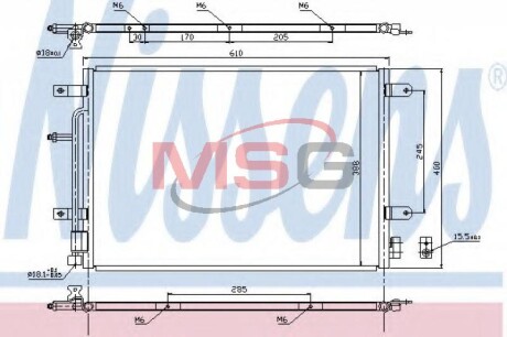 Конденсер кондіционера AUDI A4 3.0D 05- NISSENS 940139