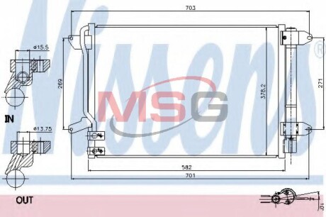 Радіатор кондиціонера NISSENS 940238