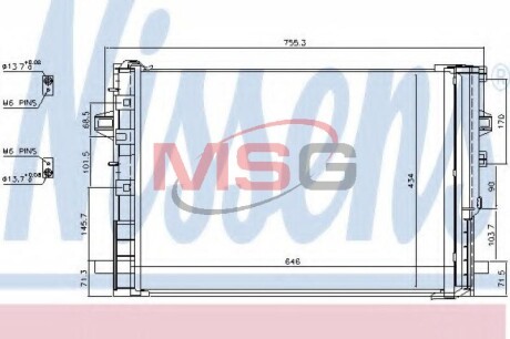 Конденсер кондиціонера NISSENS 940322