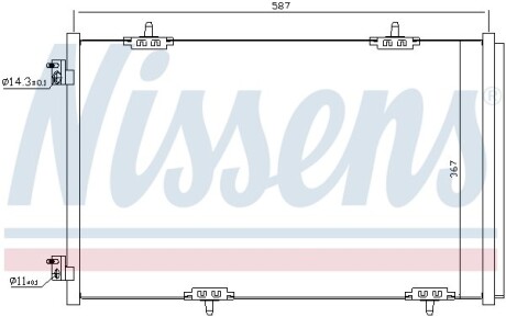 Конденсер кондиціонера NISSENS 940333