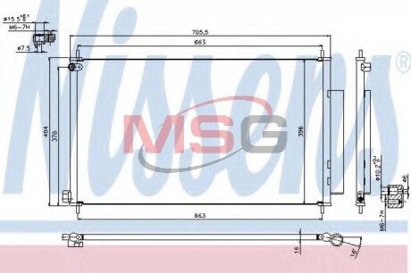 Радіатор кондиціонера HONDA CR-V (RM) (12-) 2.4 i 16V NISSENS 940354