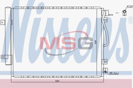 Конденсер кондиціонера NISSENS 940436