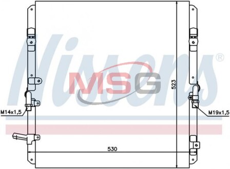 Радиатор кондиционера 4.7MPI 32V, 4.2TD 12V TOYOTA Land Cruiser 100 98-07 NISSENS 94053