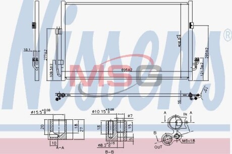 Конденсатор кондиционера NISSAN TEANA J32R (09-) 2.5/3.5i (выр-во) NISSENS 940556