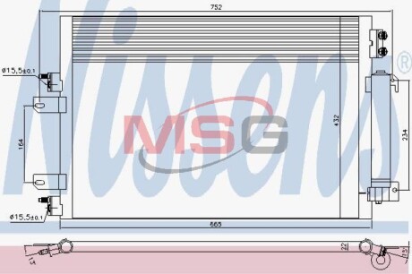 Конденсер кондиціонера NISSENS 940570