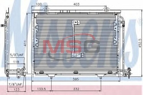 Конденсатор кондиционера MERCEDES C-CLASS W 202 (93-) (выр-во) NISSENS 94284