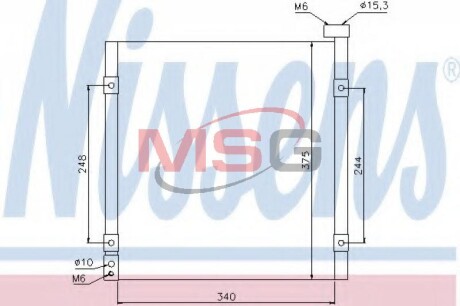 Конденсер кондиціонера NISSENS 94290