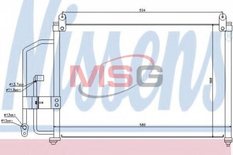 Радиатор кондиционера DAEWOO LANOS ALL 97- 1.5-1.6(выр-во) NISSENS 94412