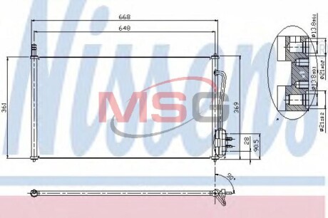 Конденсер кондиціонера NISSENS 94432