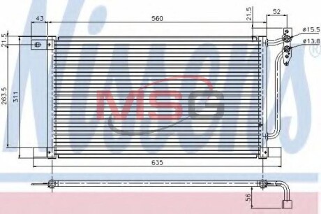 Конденсер кондиціонера NISSENS 94527