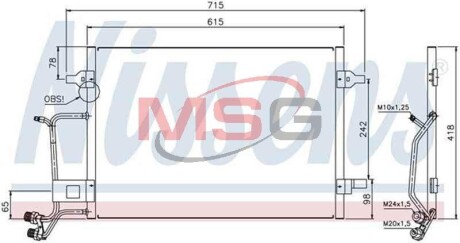 Конденсатор кондиціонера AUDI; VW NISSENS 94594