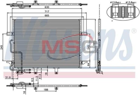 Конденсатор кондиционера MERCEDES E-CLASS W211 (02-) (выр-во) NISSENS 94614