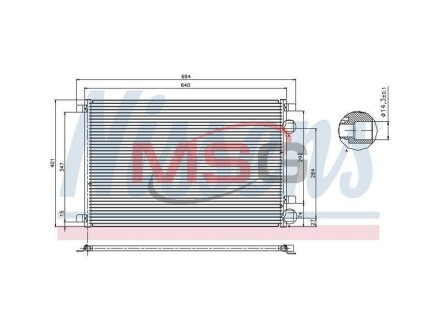 Конденсатор кондиціонера RENAULT SCENIC II (03-) 2.0 i 16V NISSENS 94626 (фото 1)