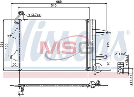 Конденсер кондиціонера NISSENS 94628