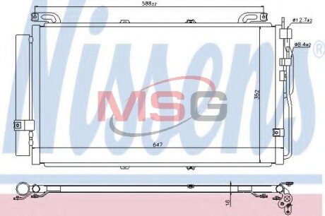 Радіатор кондиціонера HYUNDAI MATRIX (FC) (01-) NISSENS 94644