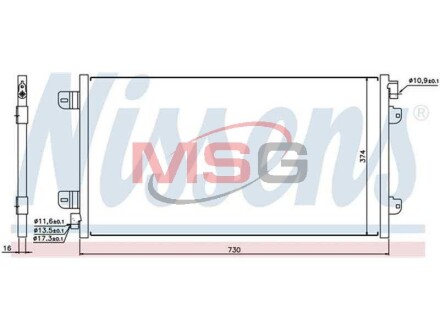 Конденсер кондиціонера NISSENS 94659