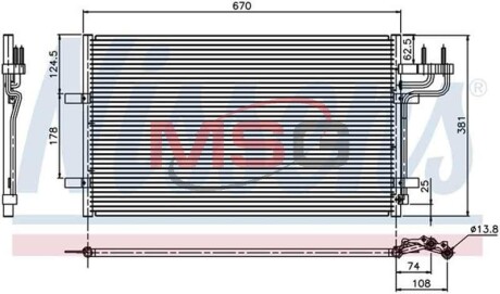 Конденсатор кондиционера FORD FOCUS C-MAX (03-) (выр-во) NISSENS 94663