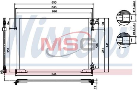 Конденсер кондиционера NISSENS 94671