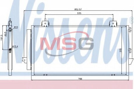 Конденсатор кондиционера TOYOTA RAV 4 II (00-) (выр-во) NISSENS 94741