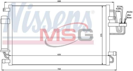 Конденсер кондиціонера NISSENS 94801