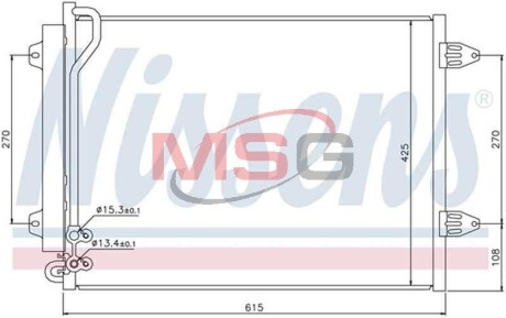 Конденсатор кондиционера VW PASSAT B6 (3C2, 3C5) (05-) (выр-во) NISSENS 94831