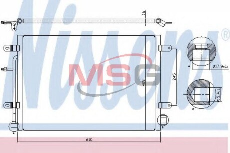 Конденсатор кондиционера AUDI A 4/S 4 (B6, B7) (00-) (выр-во) NISSENS 94851