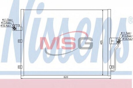 Радиатор кондиционера SSANG YONG (выр-во) NISSENS 94859