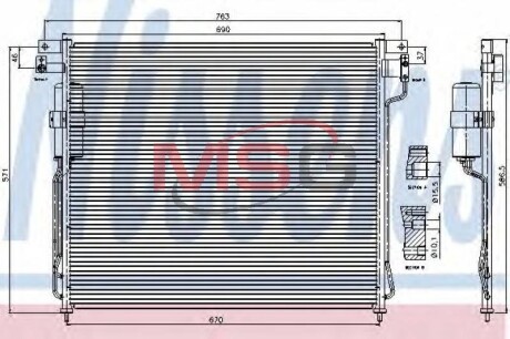 Конденсер кондиціонера NISSENS 94879