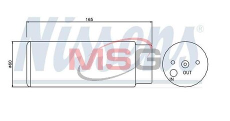 Осушувач кондиціонера MERCEDES ML-CLASS W 163 (98-) NISSENS 95380 (фото 1)