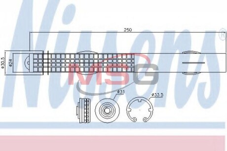 Осушитель радиатора кондиционера NISSENS 95467