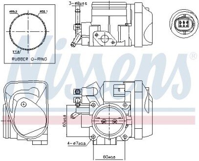 Дросельний вузол SKODA OCTAVIA 04- NISSENS 955043