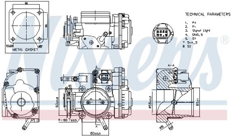 Дросельний вузол VW GOLF 98- NISSENS 955063