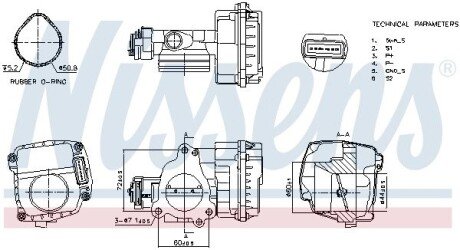 Дросельний вузол PEUGEOT 206 99- NISSENS 955092