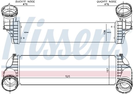 Інтеркулер BMW X5 E70 (07-) X5 30d NISSENS 96364