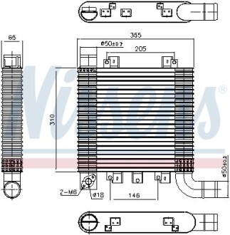 Интеркулер HYUNDAI SANTA FE 2.2 CRDI (2005-) (выр-во) NISSENS 96366