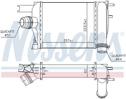 Интеркулер RENAULT DOKKER, LODGY (12-) (выр-во) NISSENS 96529