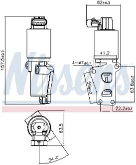 Клапан EGR рециркуляції газів OPEL NISSENS 98170