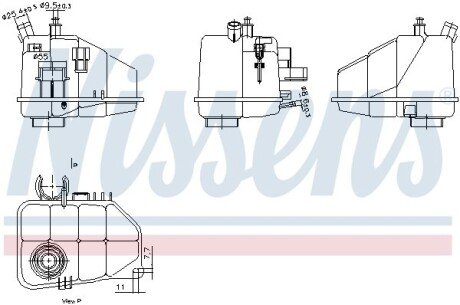 Бачок расширительный с крышкой MERCEDES C-CLASS W 203 (00-) C 160 (выр-во) NISSENS 996264