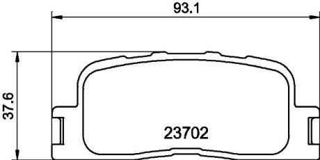 Колодки гальмівні дискові задні Camry 2.0, 2.4 (01-06) NISSHINBO NP1030