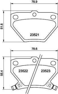 Колодки тормозные дисковые задние Toyota Yaris, Corolla 1.3, 1.4, 1.5, 1.6 (01-05) NISSHINBO NP1032